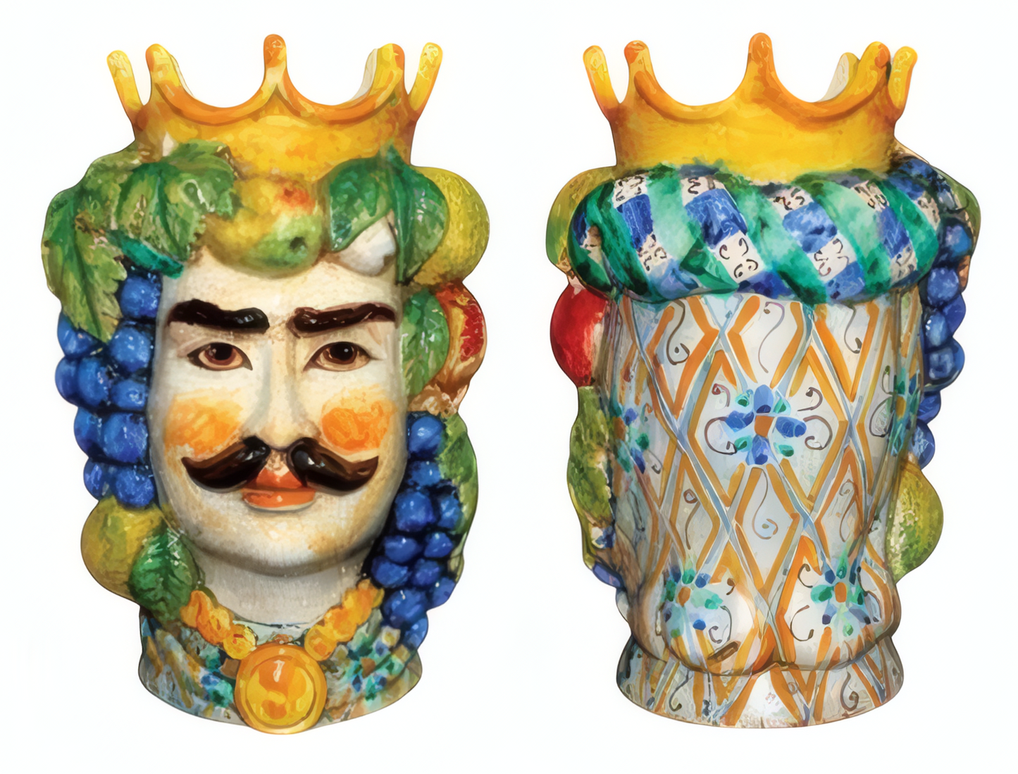 Medium Moor's Head Fruit Man H 26 cm
