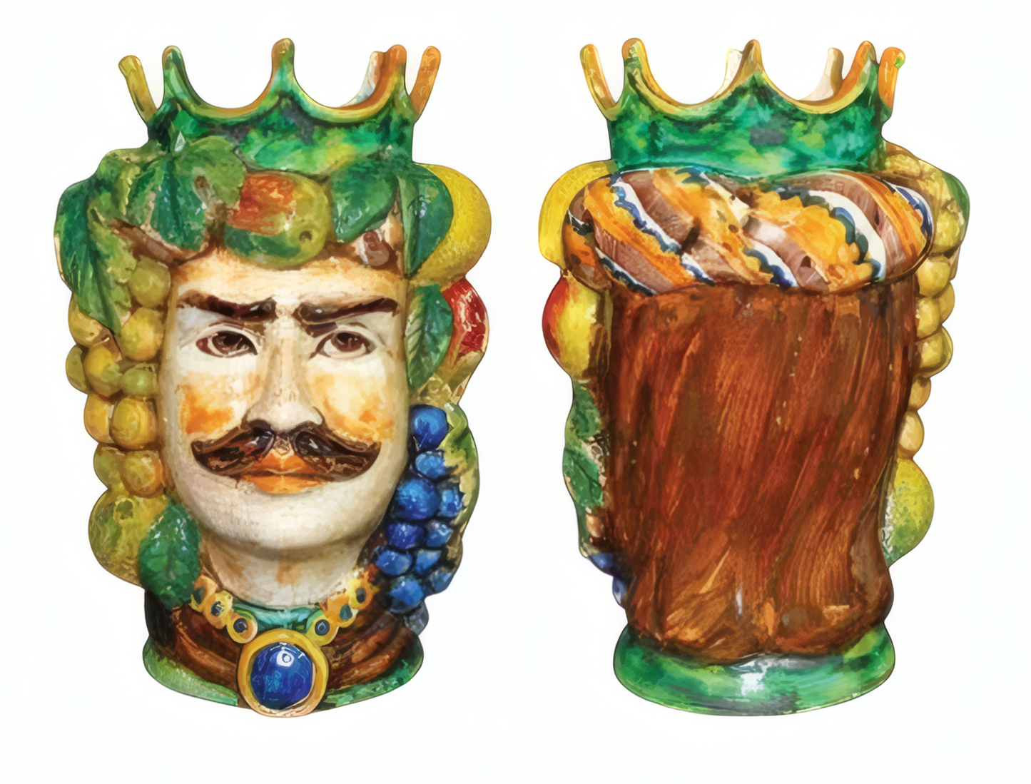 Medium Moor's Head Fruit Man H 26 cm