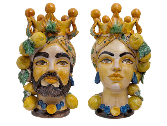 Pair of Moor's Heads H 32 "lemons"