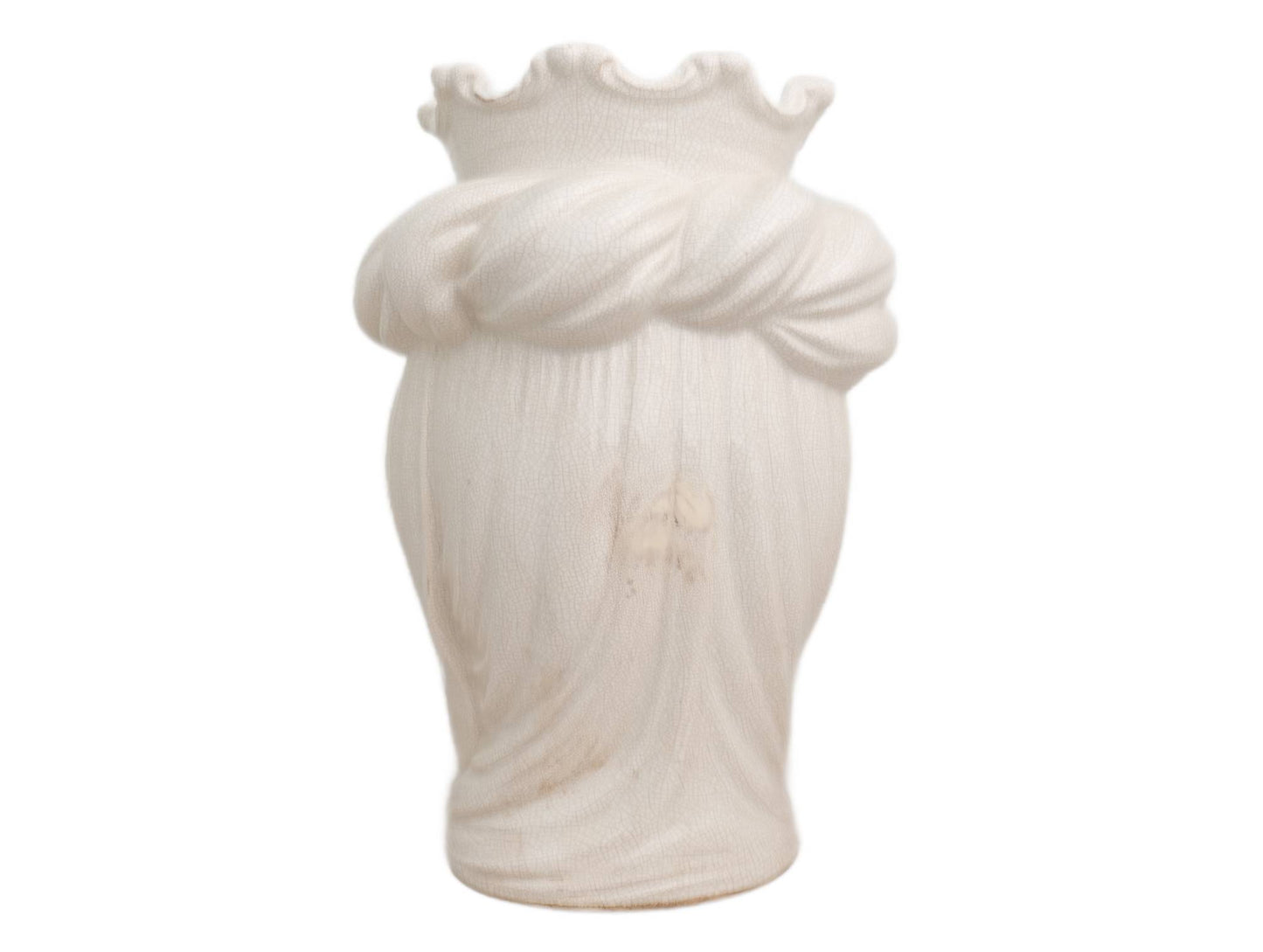 Testa di moro donna bianco lucido crettato h cm 34