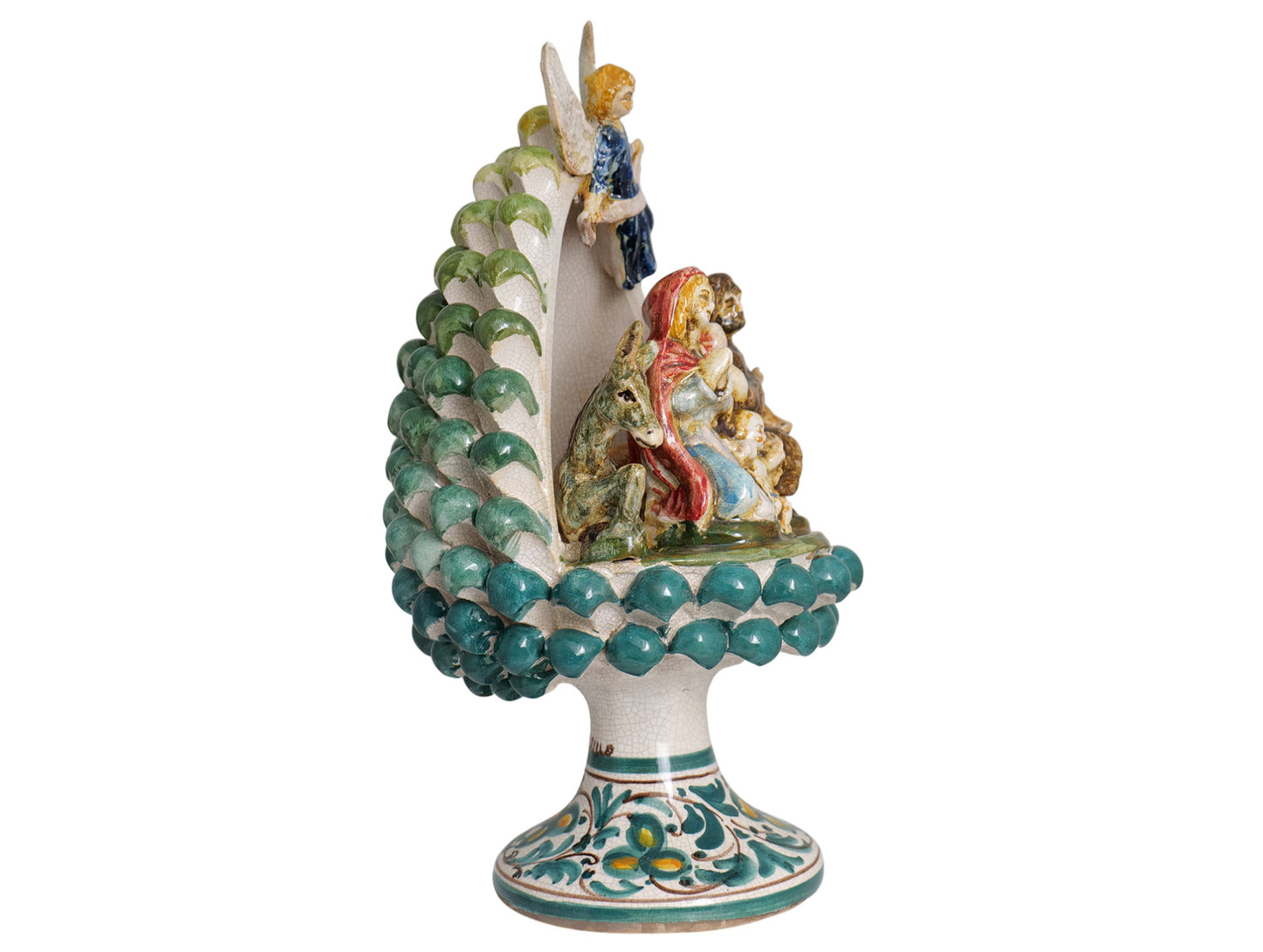 "Pine cone h 30" nativity scene