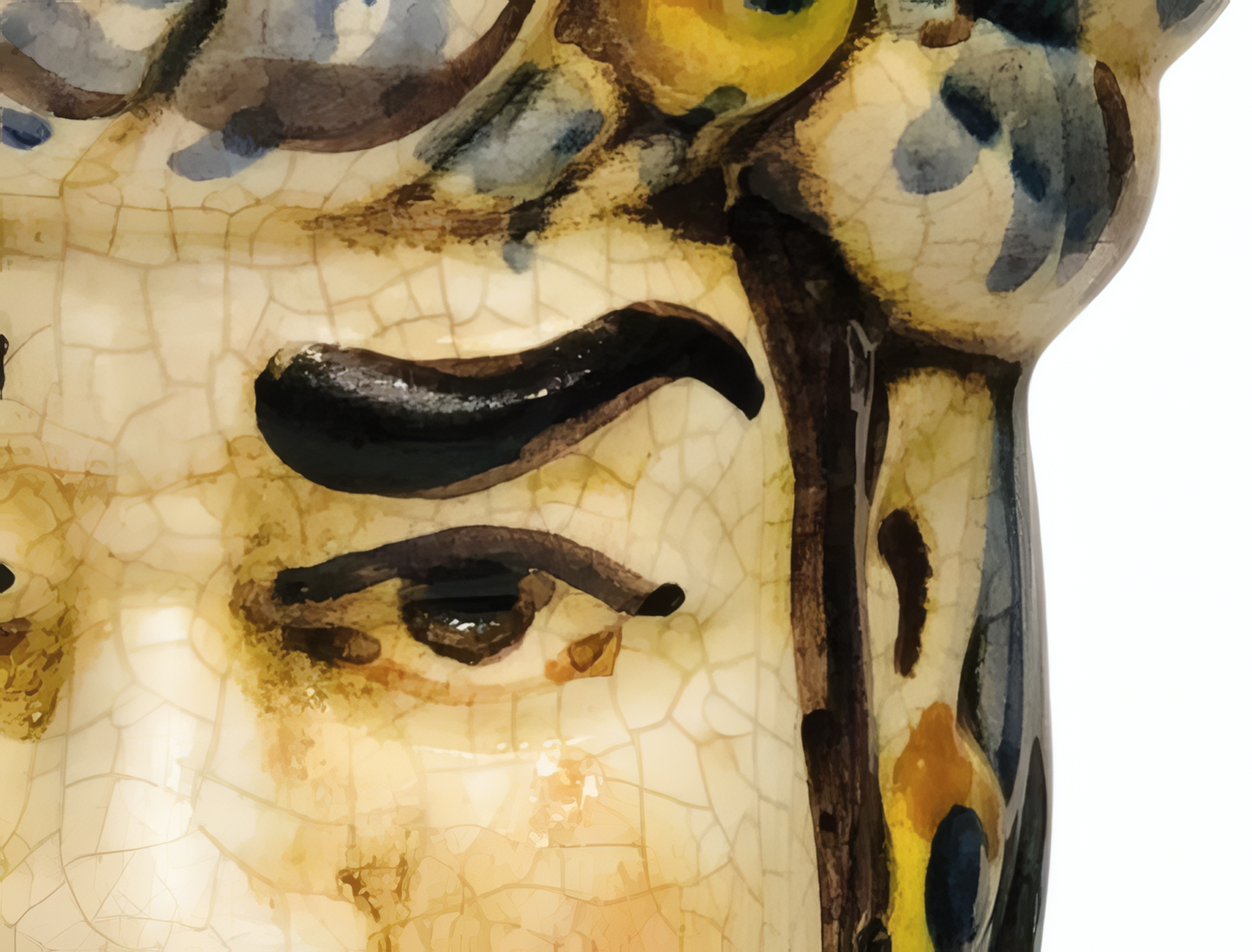 Pair of polychrome Moor's Heads H 14