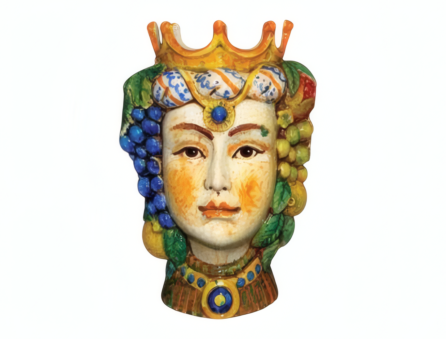 Medium Moor's Head Fruit Woman H 26 cm