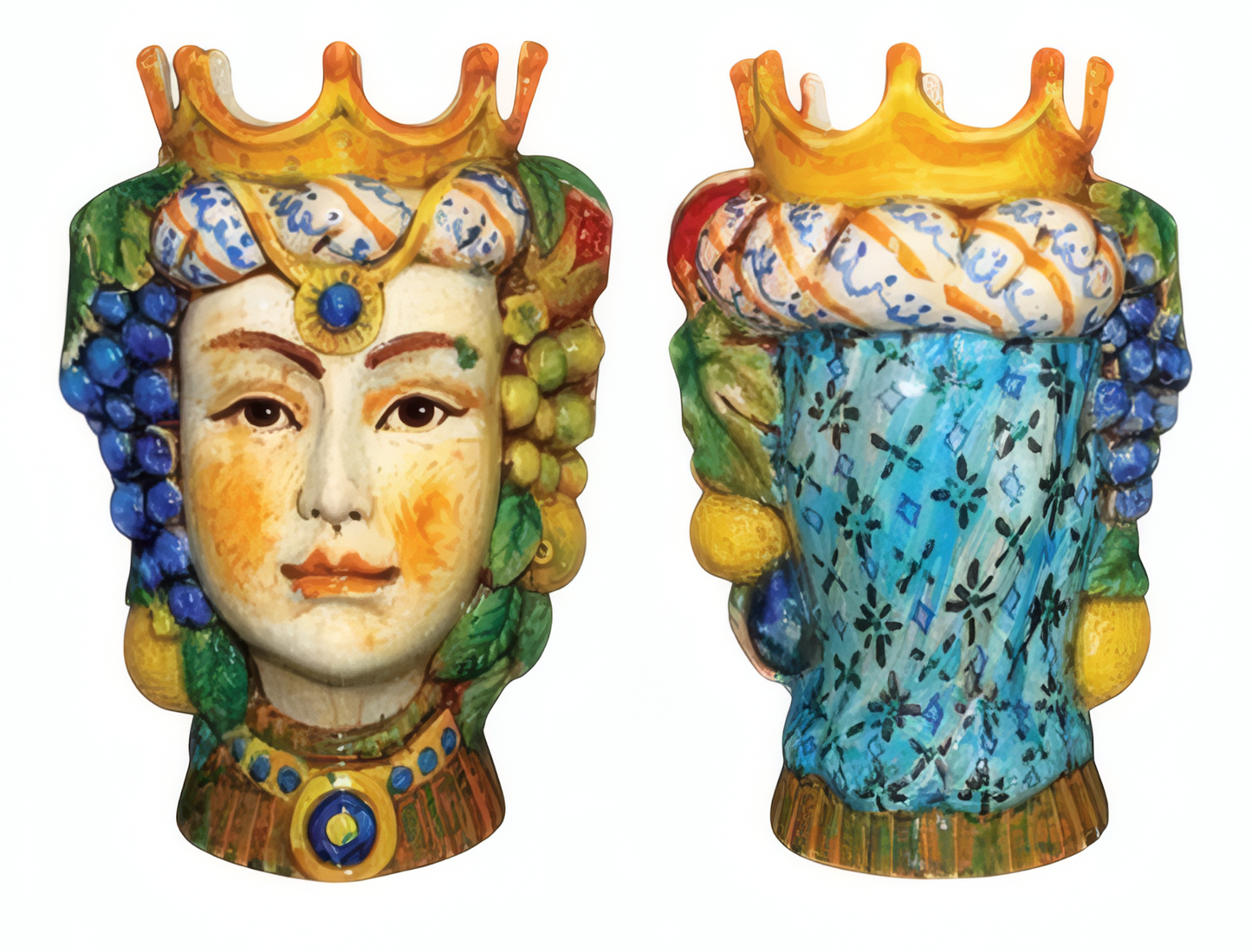 Medium Moor's Head Fruit Woman H 26 cm