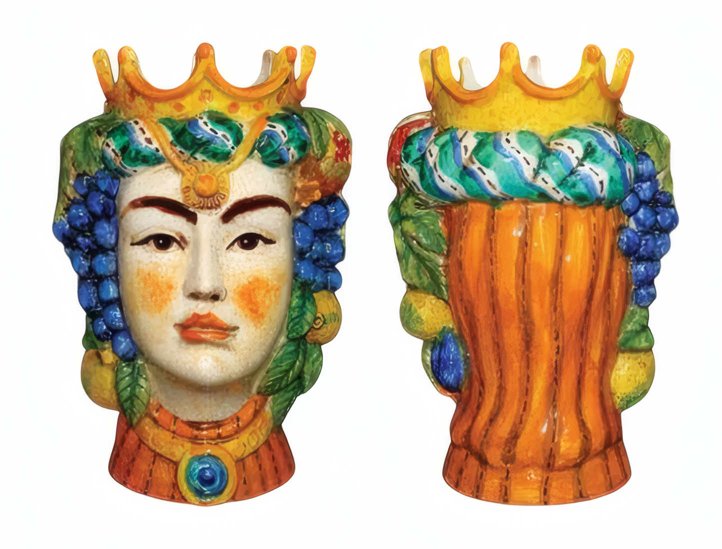 Testa di moro media frutta donna H 26 cm